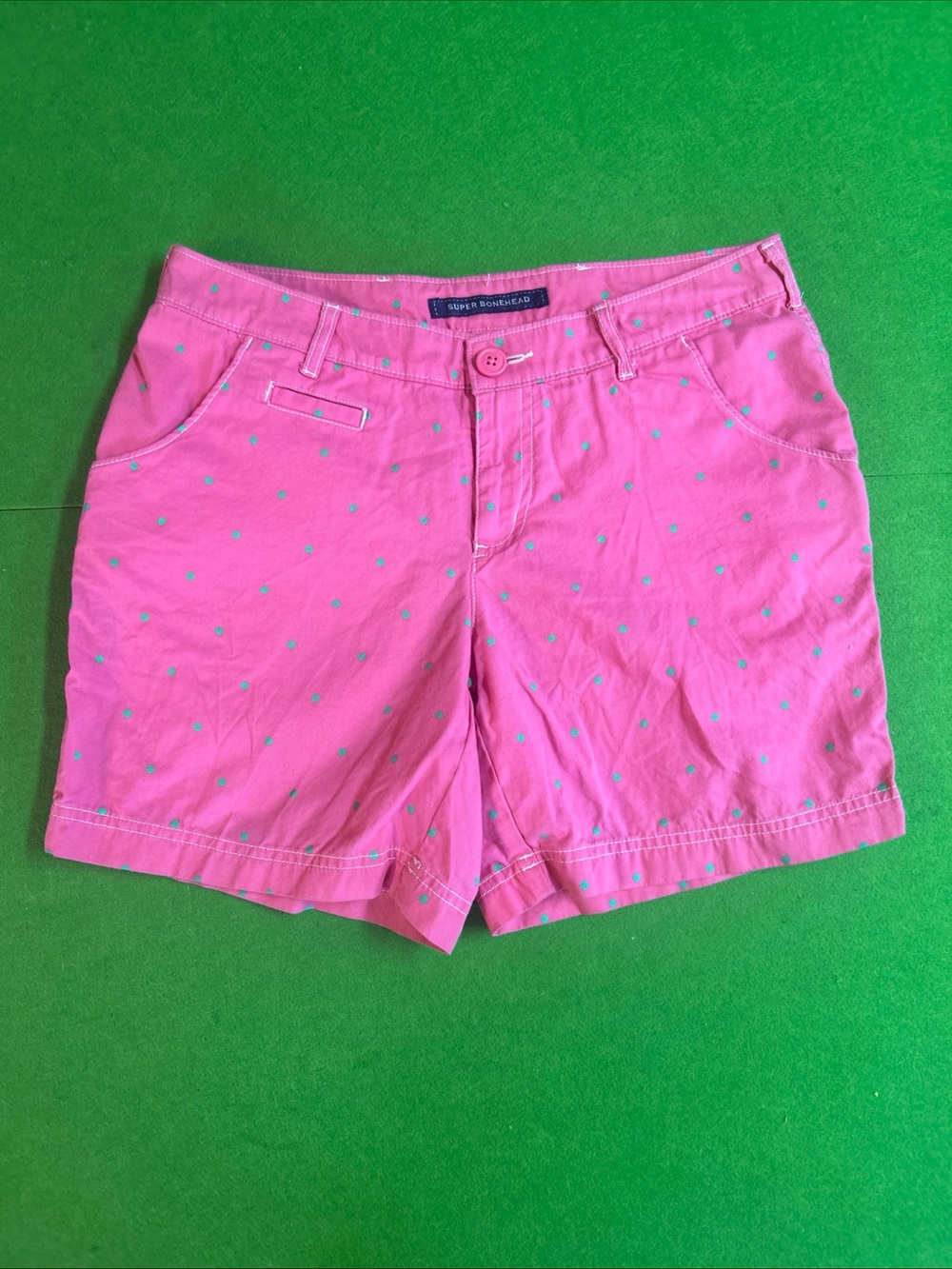 Columbia PFG Super Bonehead Shorts Polka Dots Size 6 Cotton Pink Summer Preppy